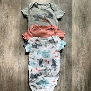 NWOT Carter’s Size 6-9 Months New to the Crew Truck Bodysuit Onesie Bundle